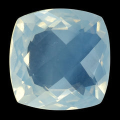 BLUE MOON QUARTZ ANTIKE CUSHION WITH ONE SIDE TABLE & ONE SIDE CHECKER CUT (DES#24) 12MM 6.74 Cts.