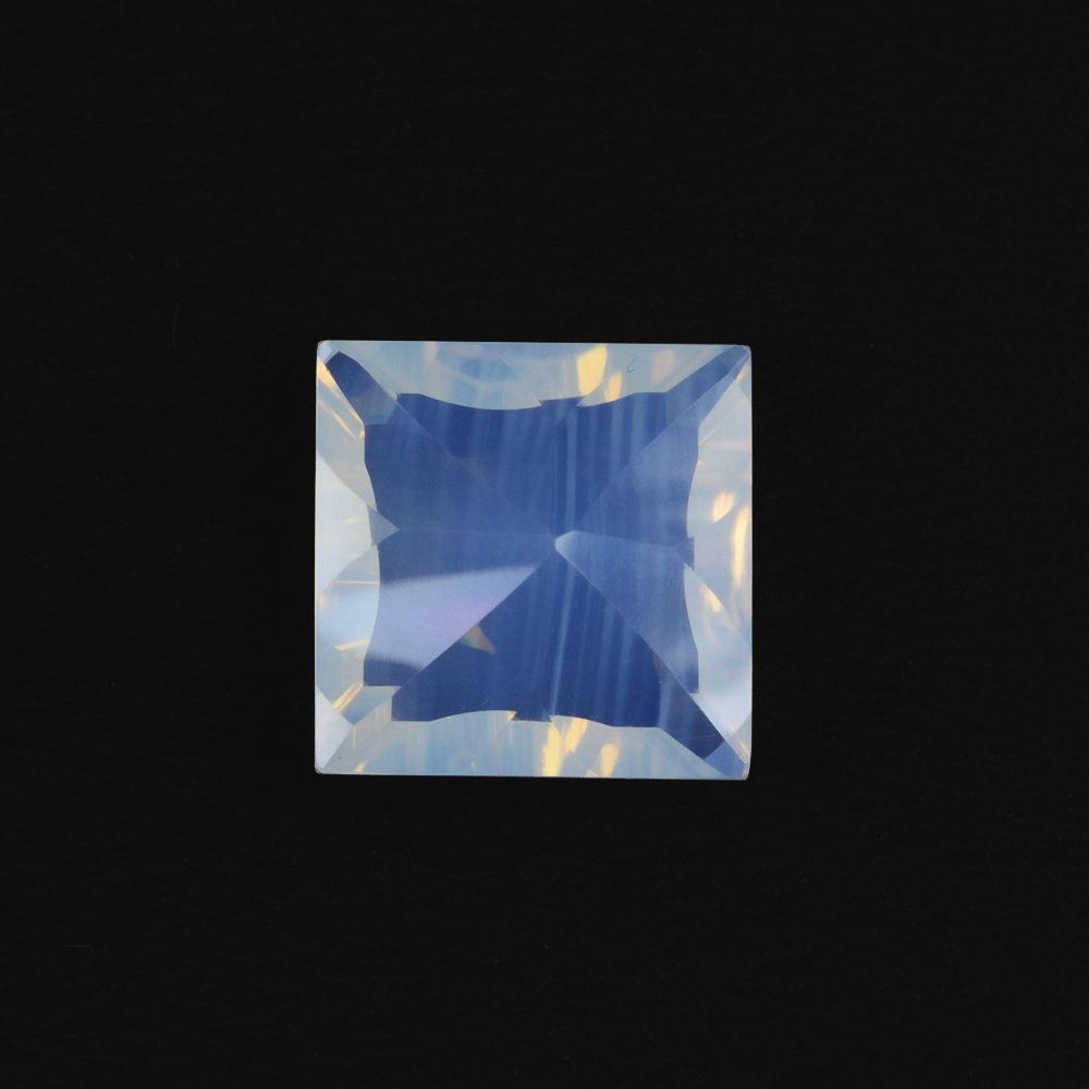 BLUE MOON QUARTZ CONCAVE NINETY CUT SQUARE (DES#52) 12MM 6.60 Cts.