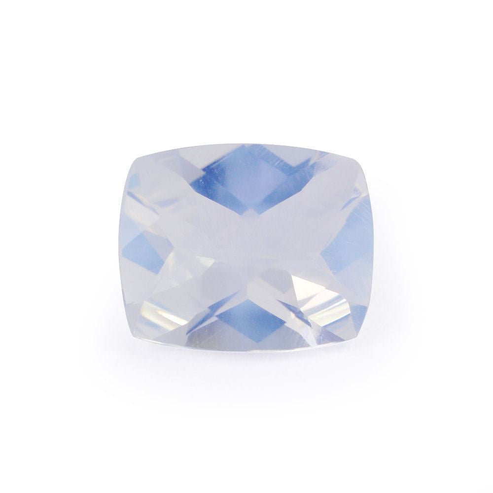 BLUE MOON QUARTZ CHECKER CUT CUSHION 11X9MM 3.39 Cts.