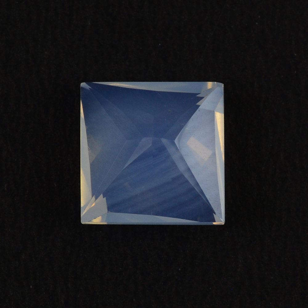 BLUE MOON QUARTZ PRINCESS CUT BACK SQUARE (DES#91) 10MM 4.50 Cts.