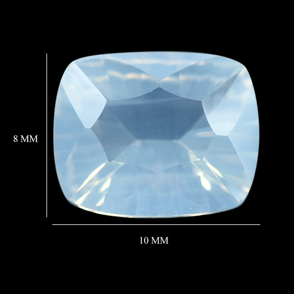 BLUE MOON QUARTZ CONCAVE CUT CUSHION 10X8MM 2.54 Cts.