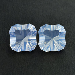 BLUE MOON QUARTZ CONCAVE CUT CUSHION NINETY CUT (DES#22) 12X12MM 5.93 Cts.