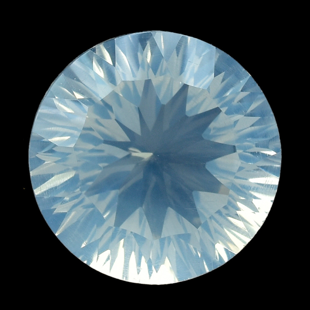 BLUE MOON QUARTZ CONCAVE CUT ROUND 12MM 5.82 Cts.