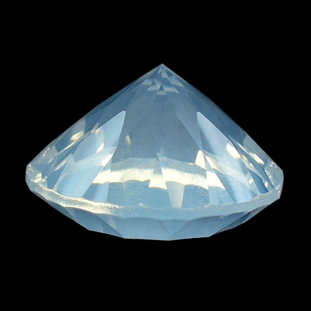 BLUE MOON QUARTZ CONCAVE CUT ROUND 12MM 5.82 Cts.