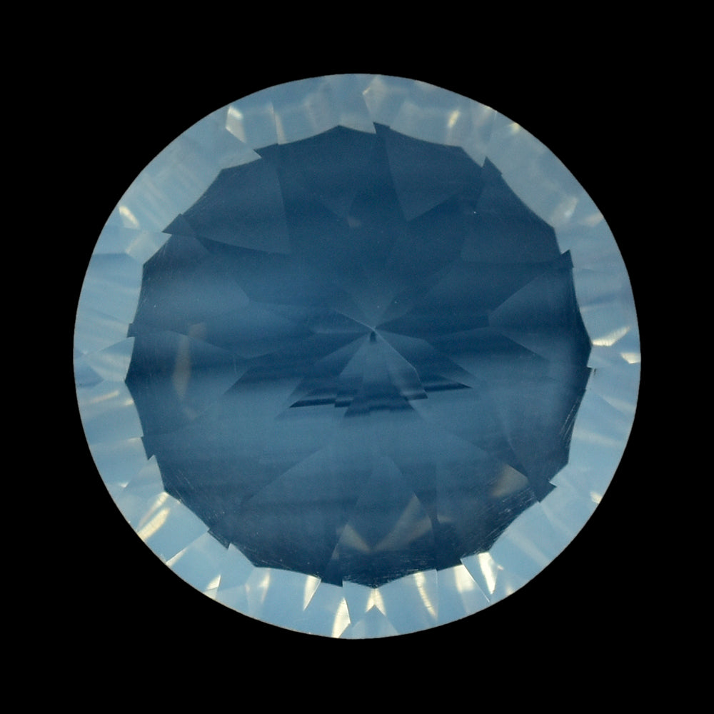 BLUE MOON QUARTZ CONCAVE CUT ROUND 12MM 5.82 Cts.