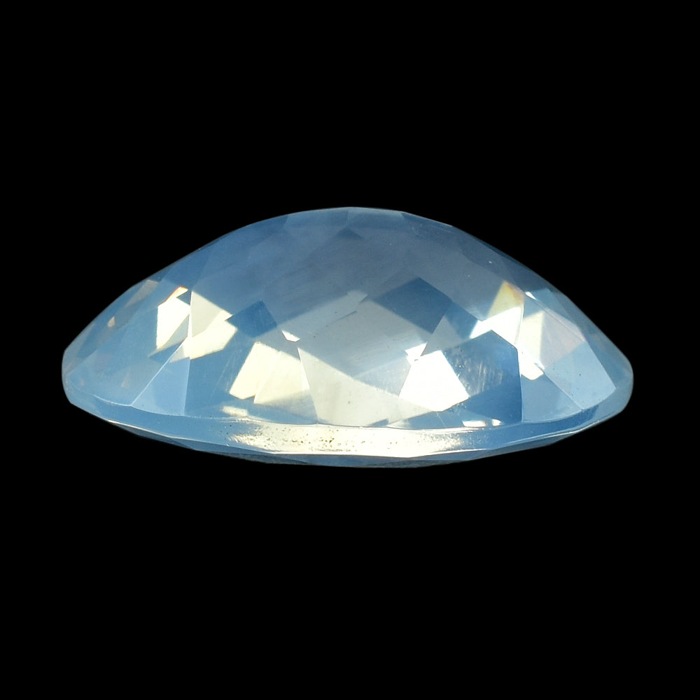 BLUE MOON QUARTZ CHECKER CUT OVAL 20X15MM 13.72 Cts.
