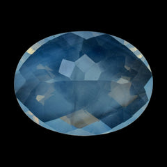 BLUE MOON QUARTZ CHECKER CUT OVAL 20X15MM 13.72 Cts.