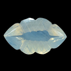 BLUE MOON QUARTZ BUFFTOP FISH CARVED BACK MARQUISE 20X11.50MM 10.03 Cts.