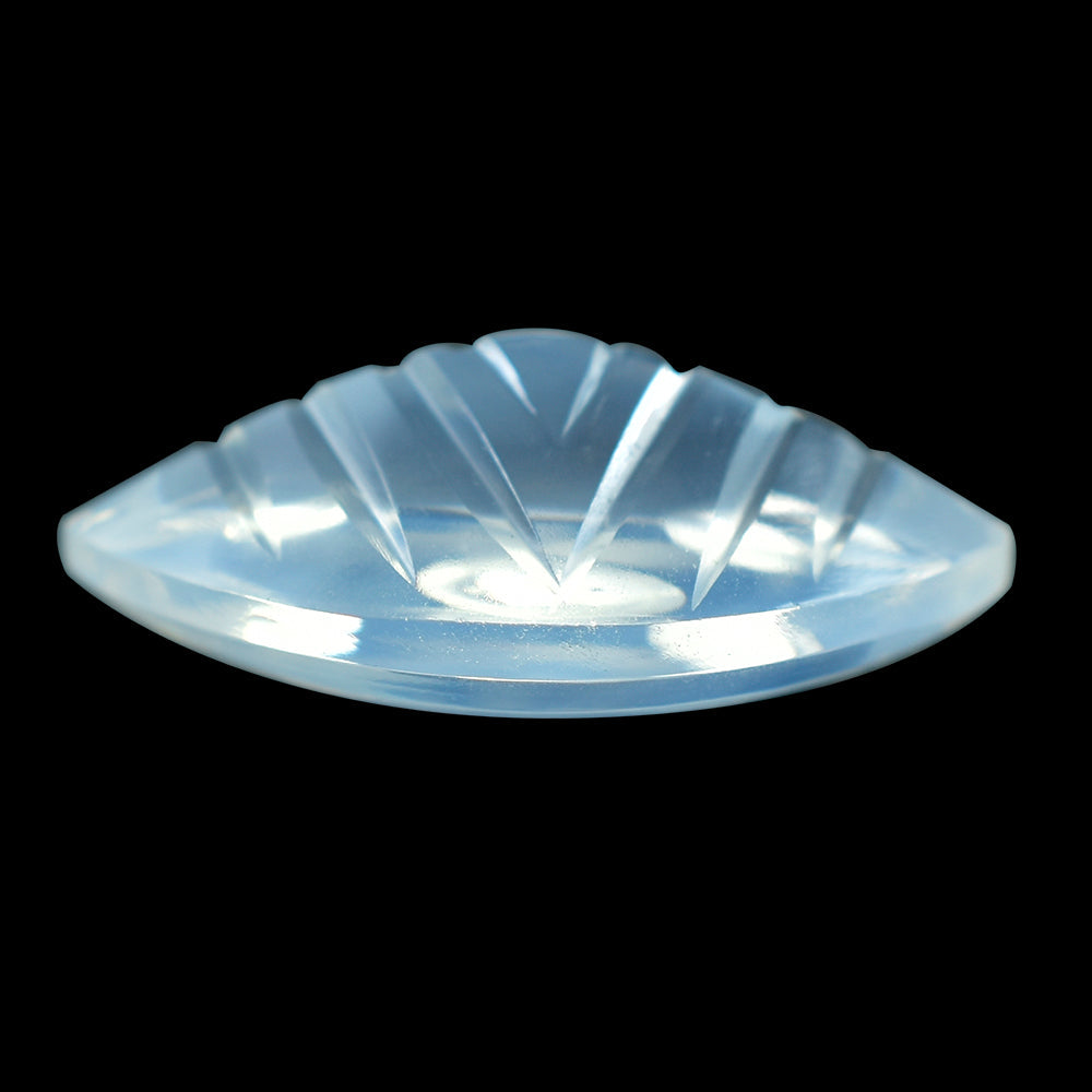 BLUE MOON QUARTZ BUFFTOP CONCAVE BACK MARQUISE 20X12MM 9.93 Cts.