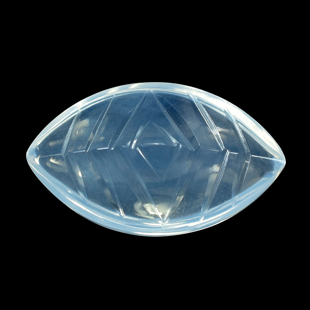 BLUE MOON QUARTZ BUFFTOP CONCAVE BACK MARQUISE 20X12MM 9.93 Cts.