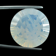 BLUE MOON QUARTZ CONCAVE SPLENDOR CUT ROUND 22MM 30.80 Cts.