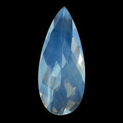 BLUE MOON QUARTZ CHECKER CUT PEAR 21X9MM  5.98 Cts.