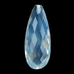 BLUE MOON QUARTZ BRIOLETTE PEAR (AA/CLEAN) (HALF DRILL 1.00MM) 30X12MM 24.18 Cts.
