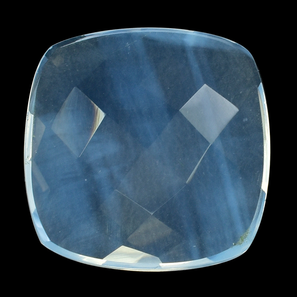 BLUE MOON QUARTZ CHECKER CUSHION CAB 20MM 13.68 Cts.