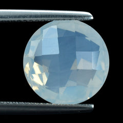 BLUE MOON QUARTZ CHESS CUT BRIOLETTE ROUND 12MM 6.58 Cts.