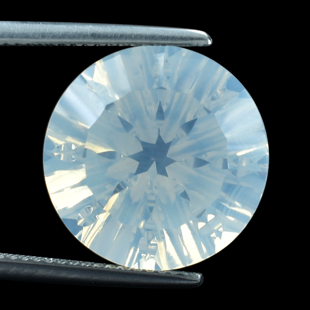 BLUE MOON QUARTZ CONCAVE SPLENDOR CUT ROUND 16MM 12.85 Cts.