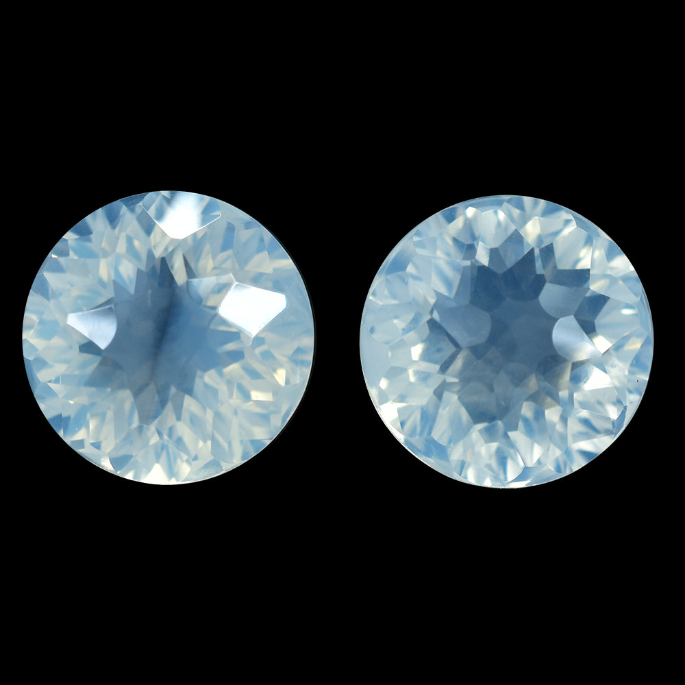 BLUE MOON QUARTZ GALAXY CUT DOME ROUND 12MM 6.64 Cts.
