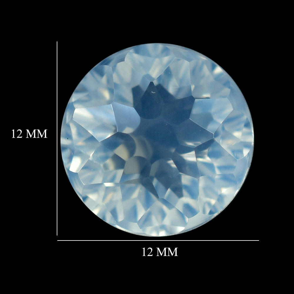 BLUE MOON QUARTZ GALAXY CUT DOME ROUND 12MM 6.64 Cts.