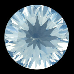 BLUE MOON QUARTZ CONCAVE CUT ROUND 12MM  5.49 Cts.
