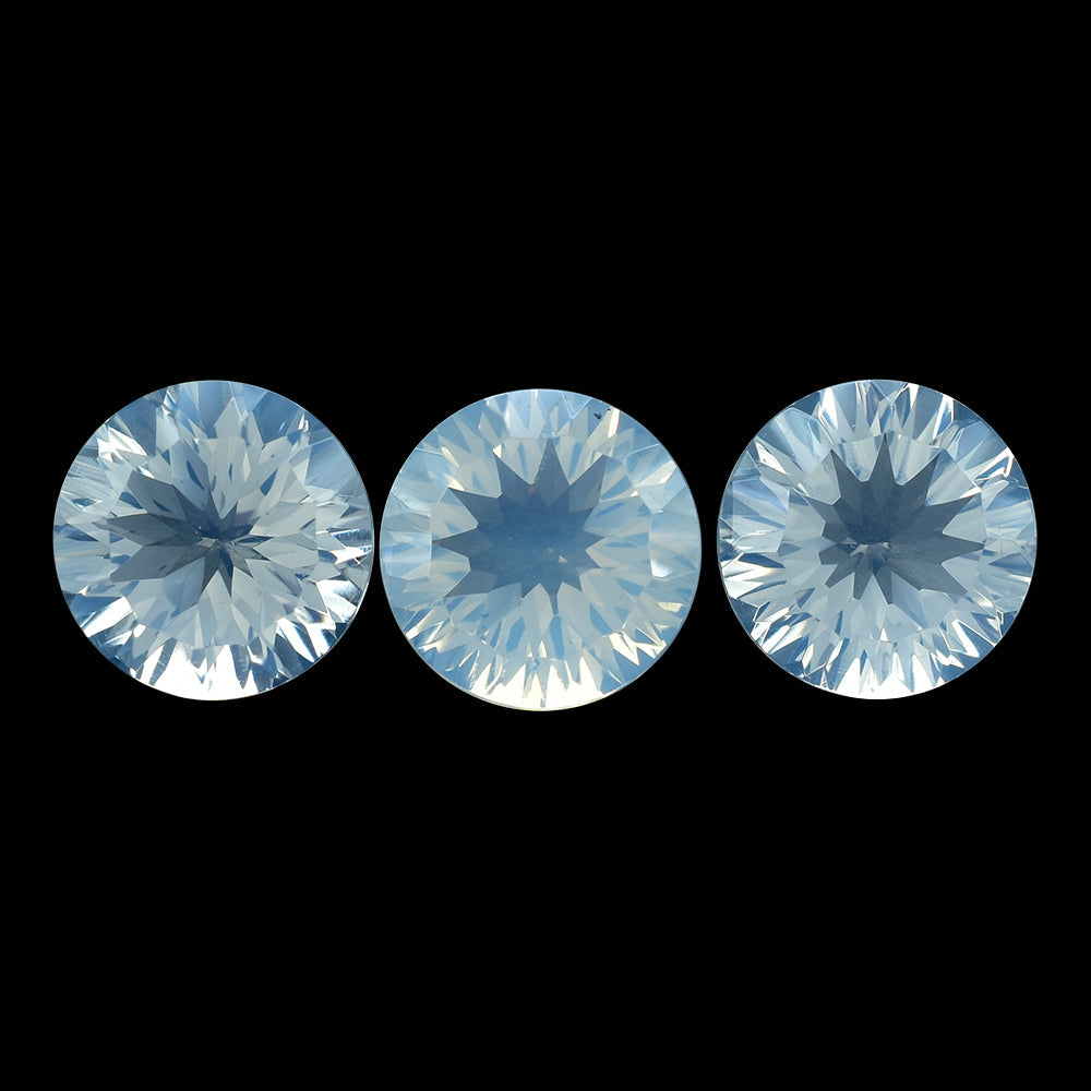 BLUE MOON QUARTZ CONCAVE CUT ROUND 12MM  5.49 Cts.