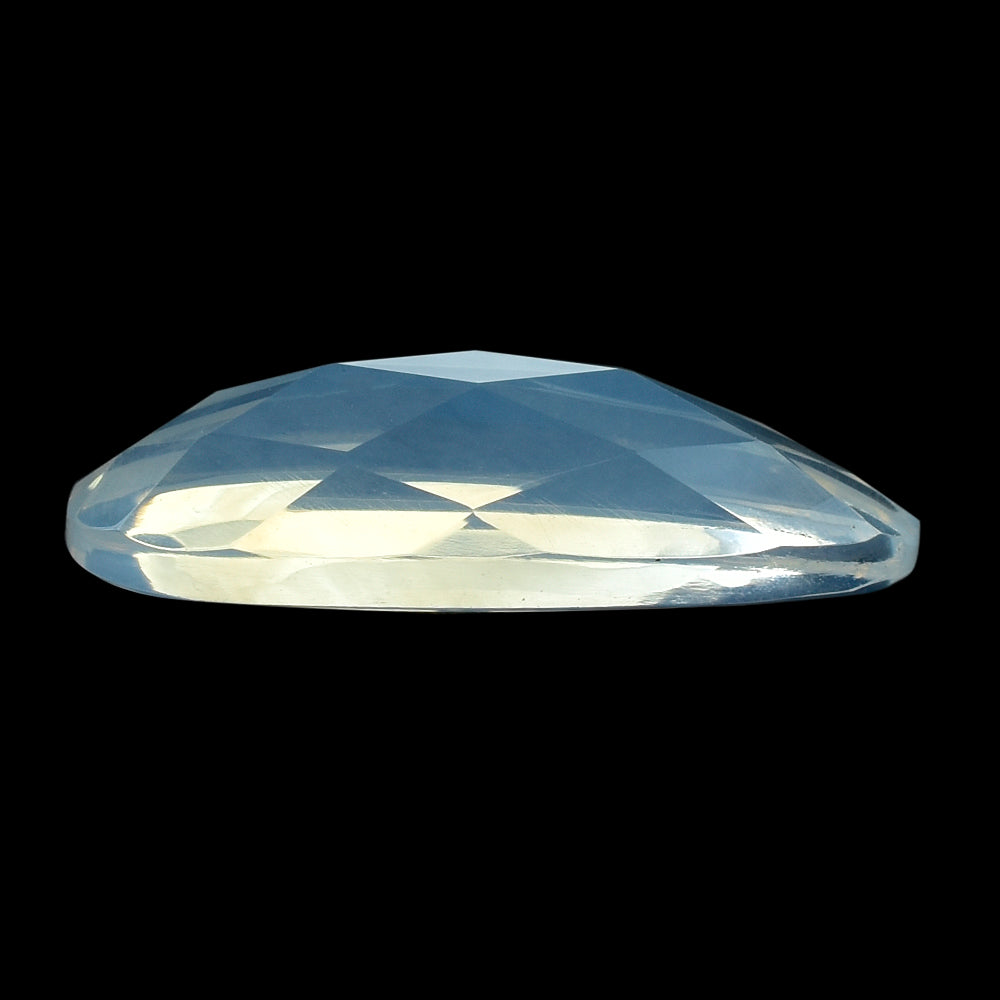 BLUE MOON QUARTZ CHECKER IRREGULAR OVAL CAB 22X8MM 6.92 Cts.