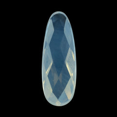 BLUE MOON QUARTZ CHECKER IRREGULAR OVAL CAB 22X8MM 6.92 Cts.