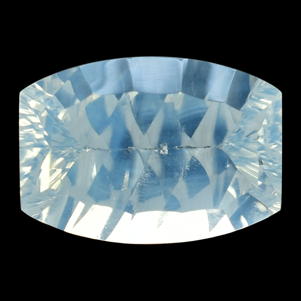 BLUE MOON QUARTZ CONCAVE CUT CUSHION 14X10MM 6.32 Cts.