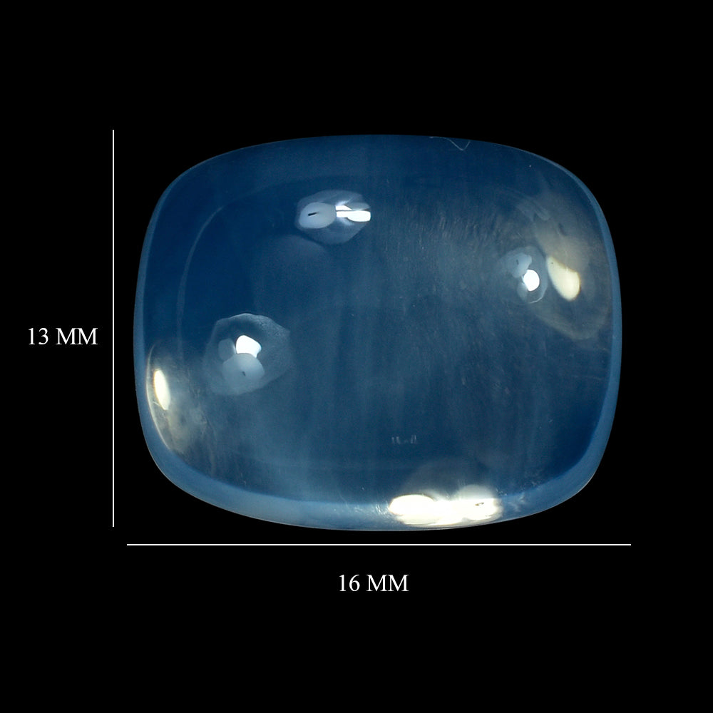 BLUE MOON QUARTZ CUSHION CAB 16X13MM 13.90 Cts.
