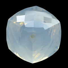 BLUE MOON QUARTZ BRIOLETTE CUBE (AA/CLEAN) (HALF DRILL 1.20MM) 12MM 16.35 Cts.