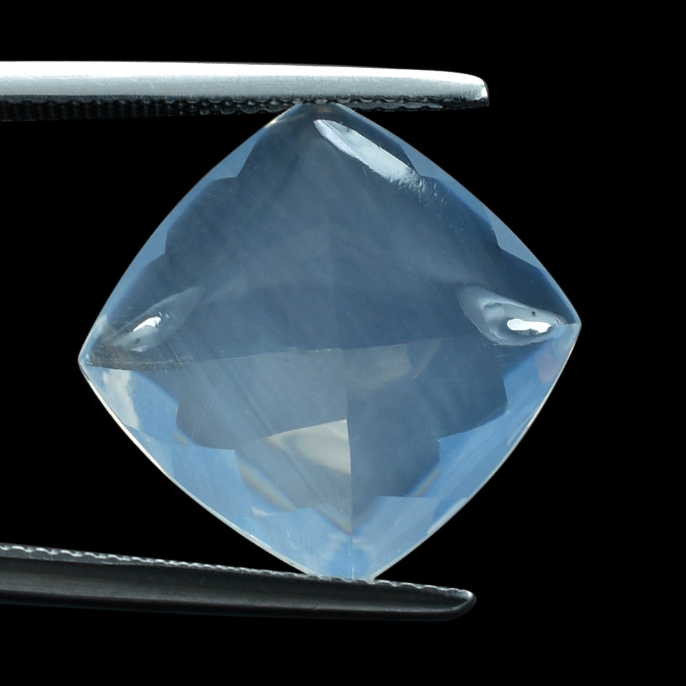 BLUE MOON QUARTZ BUFFTOP CHECKER BACK CUSHION 15MM 10.02 Cts.
