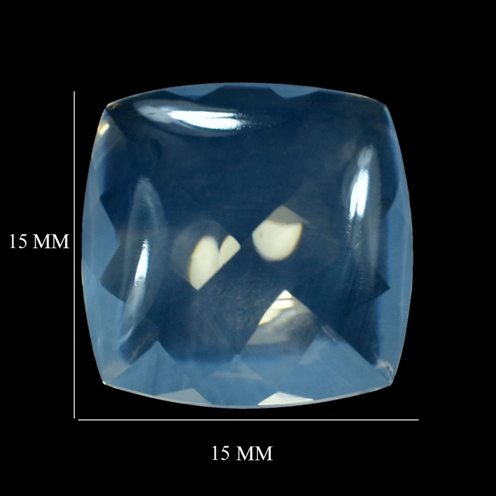 BLUE MOON QUARTZ BUFFTOP CHECKER BACK CUSHION 15MM 10.02 Cts.
