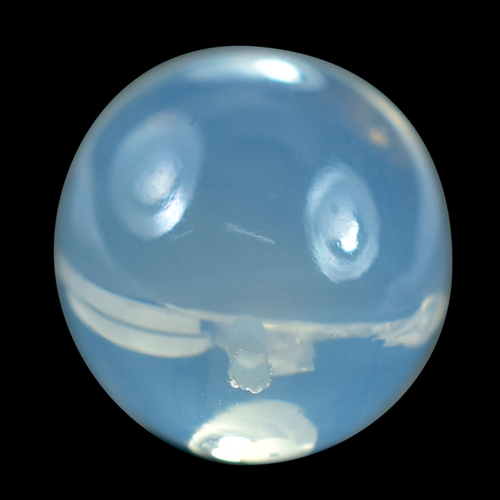 BLUE MOON QUARTZ PLAIN EGG DROP (AA/CLEAN) (HALF DRILL 1.00MM) 16X13MM 19.45 Cts.