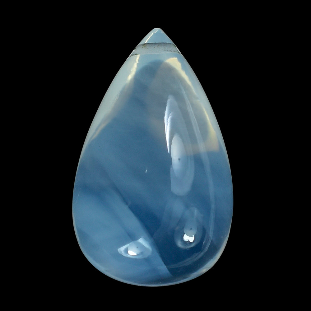 BLUE MOON QUARTZ PLAIN DROP (AA/CLEAN) (FULL DRILL 0.70MM) 19X12MM 16.95 Cts.