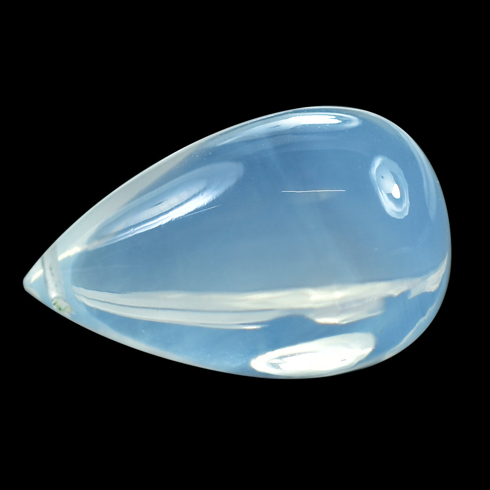 BLUE MOON QUARTZ PLAIN DROP (AA/CLEAN) (FULL DRILL 0.70MM) 19X12MM 16.95 Cts.