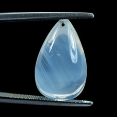 BLUE MOON QUARTZ PLAIN DROP (AA/CLEAN) (FULL DRILL 0.70MM) 19X12MM 16.95 Cts.