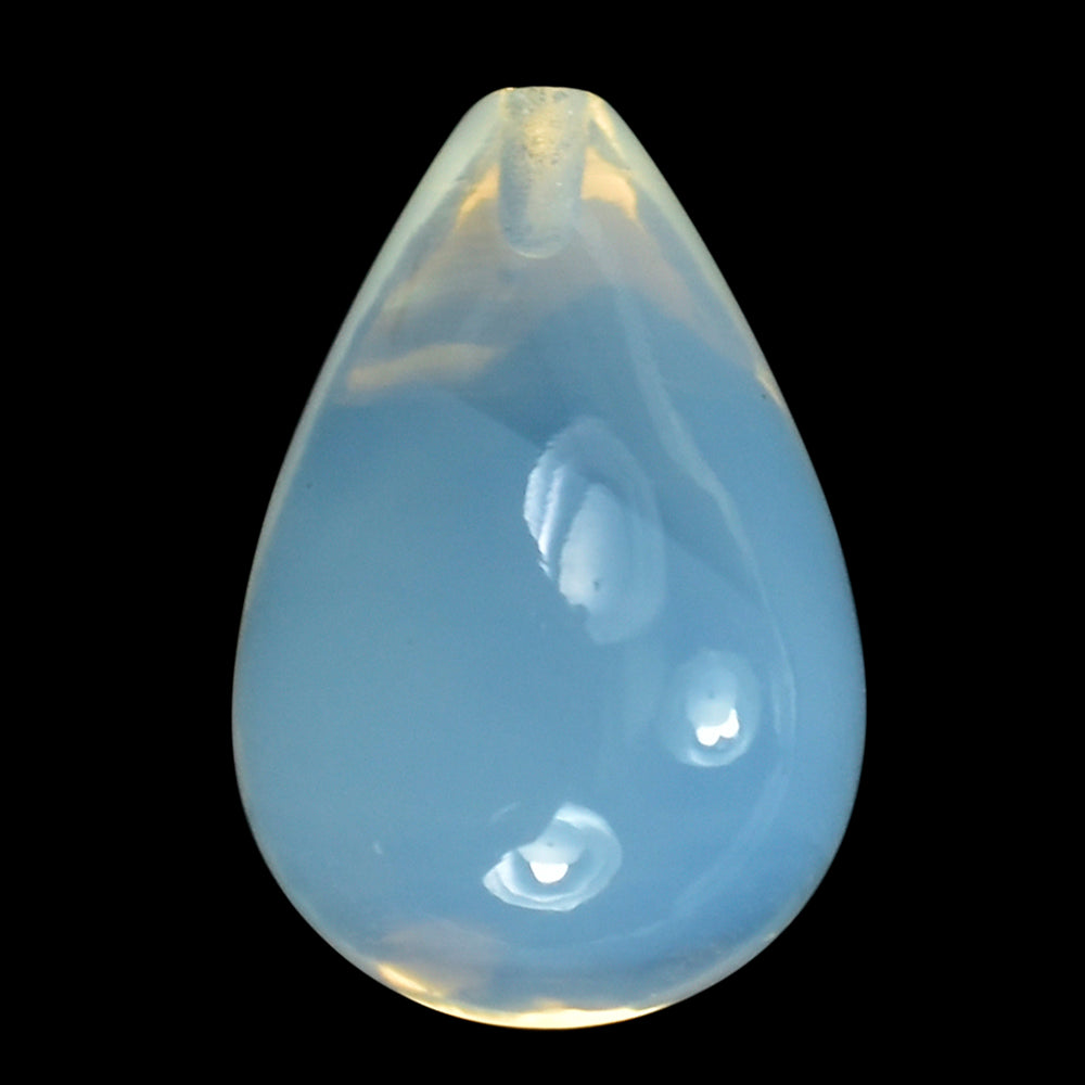 BLUE MOON QUARTZ PLAIN DROP (AA/CLEAN) (HALF DRILL 0.80MM) 15X10MM 9.40 Cts.