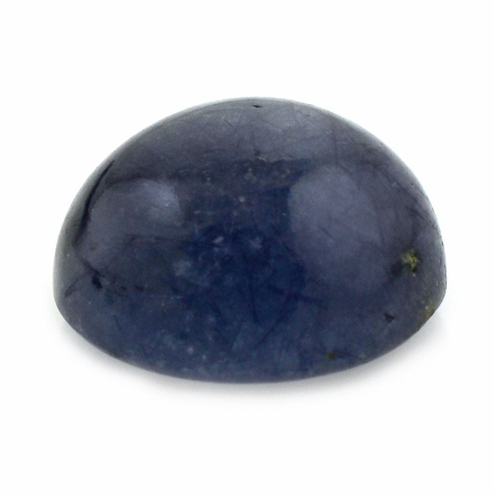 BLUE RUTILE QUARTZ ROUND CAB 12MM 6.90 Cts.