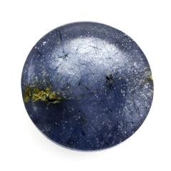 BLUE RUTILE QUARTZ ROUND CAB 12MM 6.90 Cts.