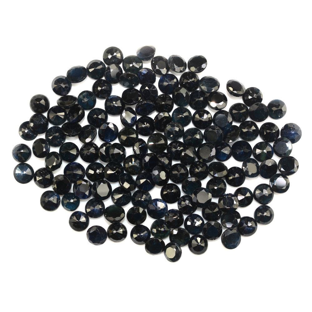 BLACK SAPPHIRE CUT ROUND 4.50MM (BLACK/CLEAN) 0.46 Cts.