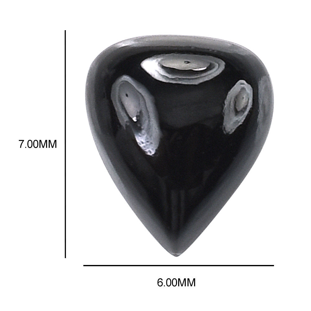 BLACK ONYX HEART CAB 7X6MM 1.11 Cts.