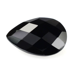 BLACK ONYX CHECKER CUT PEAR 15X10MM 4.94 Cts.