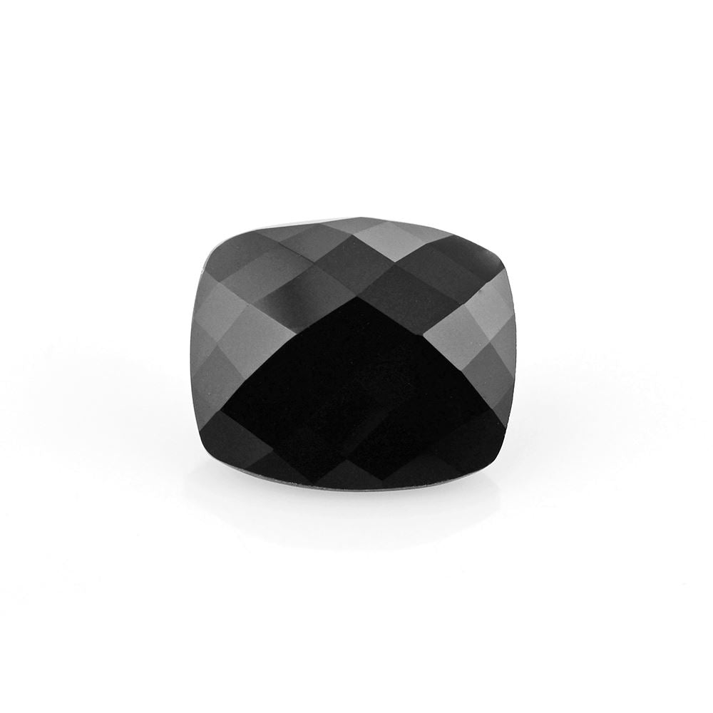 BLACK ONYX CHECKER CUT CUSHION 15X13MM 8.25 Cts.