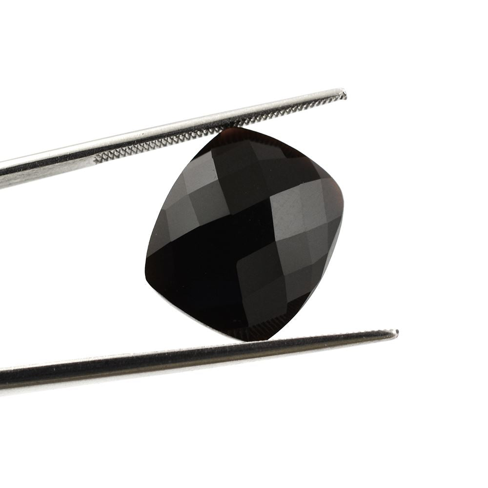 BLACK ONYX CHECKER CUT CUSHION 15X13MM 8.25 Cts.