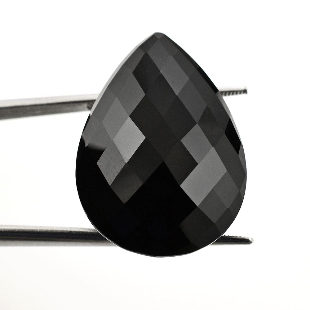 BLACK ONYX BRIOLETTE PEAR 28X20MM 35.45 Cts.