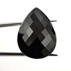 BLACK ONYX BRIOLETTE PEAR 28X20MM 35.45 Cts.