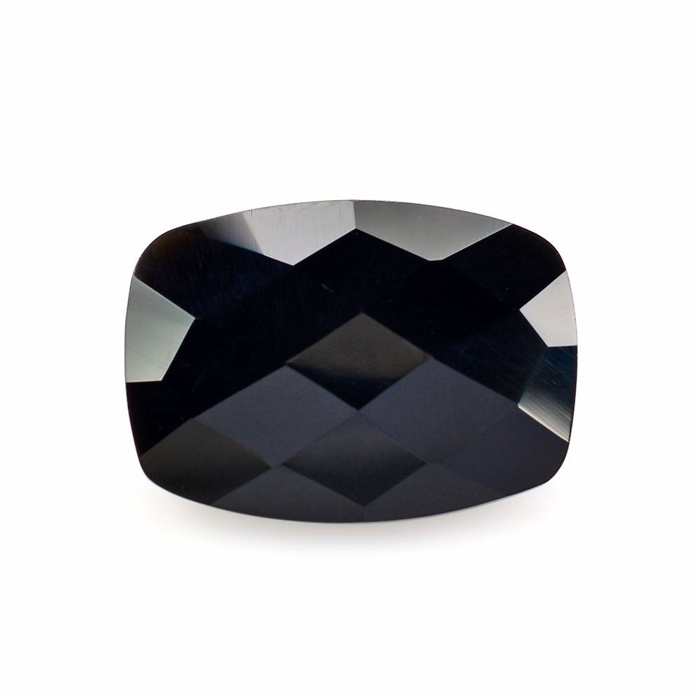 BLACK ONYX CHECKER CUT CUSHION 18X13MM 10.64 Cts.