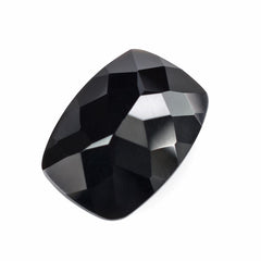 BLACK ONYX CHECKER CUT CUSHION 18X13MM 10.64 Cts.