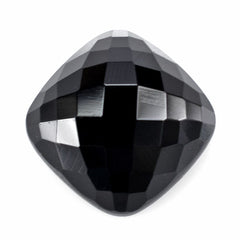 BLACK ONYX CHECKER CUSHION CAB 17MM 21.95 Cts.
