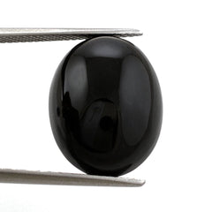 BLACK ONYX OVAL CAB 18X14MM 12.85 Cts.