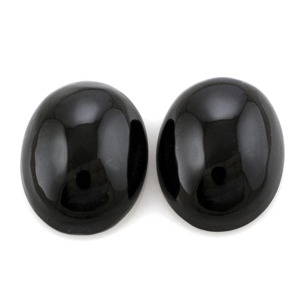 BLACK ONYX OVAL CAB 18X14MM 12.85 Cts.